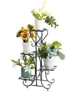 Metal Plant Stand with 4 Tier Shelves Indoor, Flower Pot Display - £23.79 GBP
