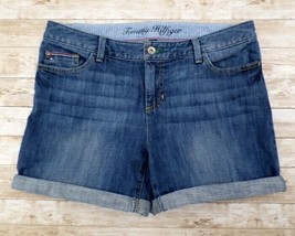 Tommy Hilfiger Womens Denim Shorts Size 10 Cuffed Jean Shorts - £10.27 GBP