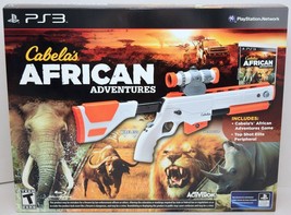 NEW PS3 Cabela&#39;s African Adventures Game w/Top Shot Elite Rifle Gun Bundle Set - £29.56 GBP
