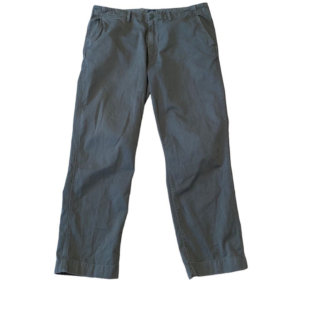 J. Crew Stanton Chino Pant Olive Green Trouser Cotton Twill Waist 36, Length 40" - $27.70