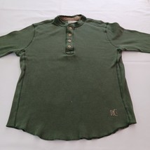 Authentic Red Camel 4-Button Men’s Green Cotton Sweatshirt Long Sleeve Sz Large image 7