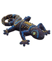 Glittery Purple Blue And Yellow  Resin Geckos 4.5” - £9.07 GBP