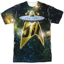 Star Trek 50th Anniversary USS Enterprise Ship Sublimation T-Shirt NEW UNWORN - £20.22 GBP