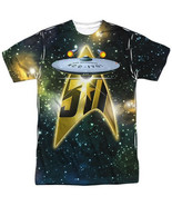 Star Trek 50th Anniversary USS Enterprise Ship Sublimation T-Shirt NEW U... - £20.42 GBP