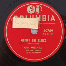 Guy Mitchell – Singing The Blues / Crazy With Love 1956 10&quot; 78 rpm Record 40769 - £21.02 GBP