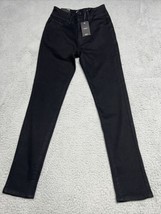 New Forever 21 Jeans Size 27 Womens Black Stretch High Rise Curved Skinny - $12.54