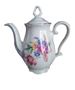 Bareuther Bavaria Germany Flower Teapot with lid Gold Rimmed #43 31 - £29.01 GBP