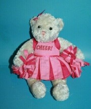 GUND Teddy Bear Jacqueline Cheerleader 8&quot; Pink Mini Stuffed Plush Soft Toy 15119 - £9.31 GBP