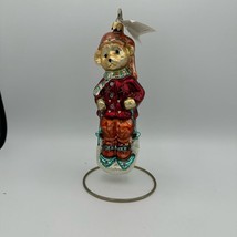 Vtg Christopher Radko Muffy Vanderbear Sleddin&#39; &amp; Skiddadlin&#39; Christmas Ornament - £47.32 GBP