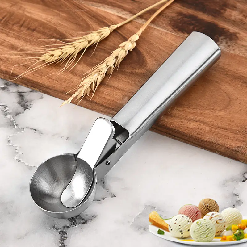Stainless Steel Ice Cream and Fruit Scoop Dig of Round Balls and Spoons ... - £11.95 GBP
