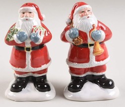 Vintage Santa 41883 Christmas Ceramic 3D Salt &amp; Pepper Set Susan Winget - £18.14 GBP