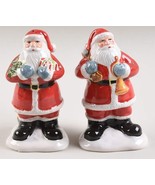 Vintage Santa 41883 Christmas Ceramic 3D Salt &amp; Pepper Set Susan Winget - $433.52 MXN