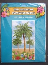 Palm Trees W/Ocean 42&quot;x 72&quot; Packaged Wall/Door Mural Decoration BRAND NEW! - £6.42 GBP