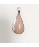 Pink Quartz Teardrop Pendant Jay King DTR 925  Sterling Silver Mine Find... - $86.11