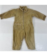 70s Montgomery Ward Corduroy Overalls Size 18 Months Baby Khaki Work Bei... - £14.53 GBP