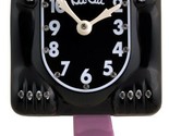 Limited  Black Kit Cat Klock Swarovski Crystals Fushia /Clear Jeweled Clock - $139.95