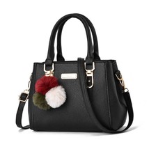 PU Leather Handbag For Women Girl Fashion Tassel Messenger Bags With Ball Bolsa  - £38.90 GBP