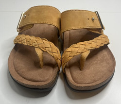 Earth Origins NIB Onida Women’s 6.5 Yellow Slip On Braided Sandals SF - £21.52 GBP