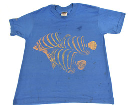 Vtg Angel Fish Art T Shirt Diving The Bahamas Small Hope Bay Lodge Paper... - $39.59