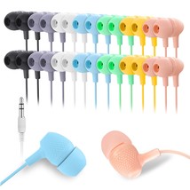 Kids Earbuds Bulk 200 Pack Macaron Colors Mixed, Durable Earphones In-Ea... - £87.23 GBP