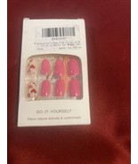 Valentine&#39;s Day Press on Nails Cute Red Pink Love Heart Date Nails Gloss... - $204.70 MXN