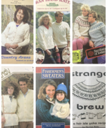 6 Vtg Aran Fisherman Knitting Books Irish Knit Traditional Sweater Patte... - £12.95 GBP