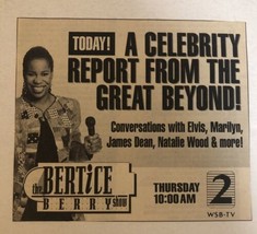 Talk Show The Bertice Berry Show  Tv Guide Print Ad WSB-TV Tpa14 - £4.66 GBP