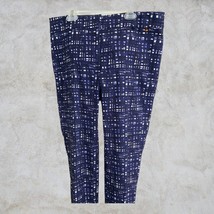 Ann Taylor Ladies flat front pockets blue white spandex blend pants size 8 - £22.23 GBP