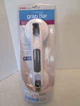 Grab Bar CVS 12&quot; New Sealed Pkg. suction Bath Tub Shower Safety White/Gray - £8.81 GBP