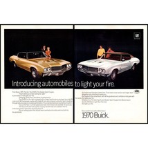 1970 Buick GS GS455 Skylark Sport Coupe 2 Page Vintage Print Ad Couple Wall Art - $10.97