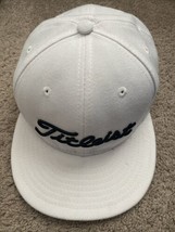 Titleist Hat Adult 7 1/2 Fitted White Pro V1 Golf Footjoy FJ Cap - £16.02 GBP