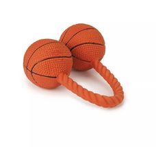 Small Dog Sports Exercise Themed Balls Basketball Soccer Spiked Rugby Fun Play T - £9.87 GBP+