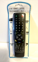 Universal 6 in 1 Remote Control Black TV SAT DVD VCR CD Player AUX - New... - £5.22 GBP