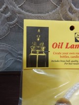New Old Stock Oil Lamp Adapter Kit Convert Bottles Crafts Camp Brass Ball - £6.75 GBP