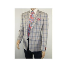 Men Sport Coat by Berlusconi Turkey Italian Wool Super 180's #671-13 Gray Blue image 6