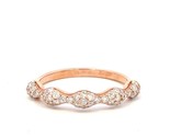 Aamiaa 0.51 Carat Natural Diamond Scalloped Pav√© Band Size 6.5 - $1,700.82