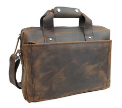 Vagarant Traveler 15 in. Classic Fine Leather Messenger Bag Daily Bag L29.Vintag - £170.54 GBP