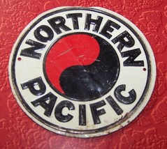 NORTHERN PACIFIC - Mini Metal Train Sign - Post Cereal Prize! 1950&#39;s - S... - $14.99