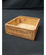 Antique Wood Ten Pins Toy Game Milton Bradley Original dovetail Box ONLY - $351.43 MXN