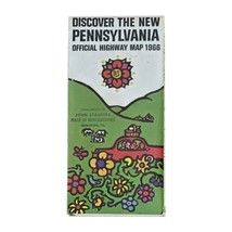 Vintage 1966 Pennsylvania Official Road Map State Highway Department Travel - £6.86 GBP