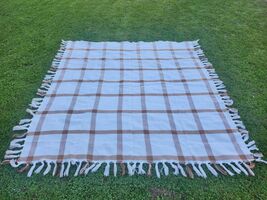 Italian vintage bedspread, Italian 70s home decor, woolen bed cover - $90.00