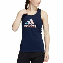 MSRP $25 Adidas Womens Cotton Logo Americana Tank Top Navy Size XS - £6.70 GBP