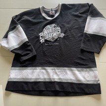 Vtg Planet Hollywood San Francisco Hockey Jersey Size XL ￼ Black White S... - $17.77