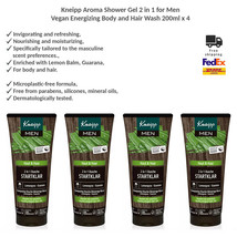 Kneipp Aroma Shower Gel 2 in 1 for Men Vegan Energizing Body and Hair Wash x 4 - £59.39 GBP