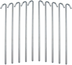 Tent Stakes for Outdoor Camping Heavy Duty Metal, Galvanized Rust-Free Y... - $10.45