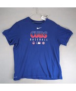 Nike Chicago Cubs Baseball Men&#39;s XL Graphic T-Shirt Blue Dri-Fit Short S... - $275.62 MXN