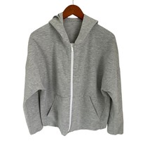 Lululemon Minimal Hoodie Cropped Oversized Jacket Full Zip Gray Size 10 - $49.49
