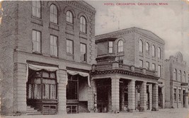 Crookston Minnesota ~ Hotel ~ Barbiere Palo ~ Harry Brandow Ed. Cartolina 1910 - £7.03 GBP