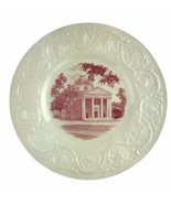 Vintage Wedgwood Smith College Plate Sage Hall Red Transferware 10-1/2&quot; - £29.37 GBP