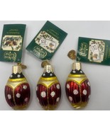 Set of 3 Old World Christmas Lucky Ladybug Glass Ornament  2.25&quot; - $34.27 CAD